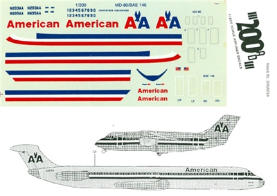 1:200 American Airlines McDD MD80