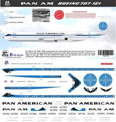 1:139 Pan American Boeing 707-121