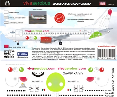 1:144 Viva (2007 cs) Boeing 737-300