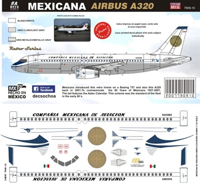 1:144 Mexicana (retro cs) Airbus A.320