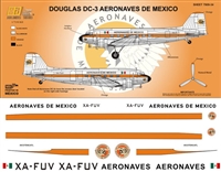 1:144 Aeronaves de Mexico (60's cs) Douglas DC-3