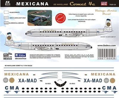 1:144 Mexicana (60's cs) Dh.106 Comet 4C