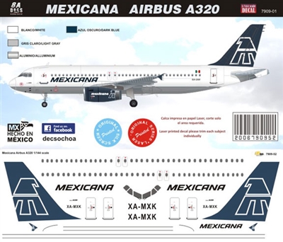 1:144 Mexicana (2007 cs) Airbus A.320
