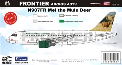 1:144 Frontier Airlines Airbus A.319 "Mel the Mule Deer"