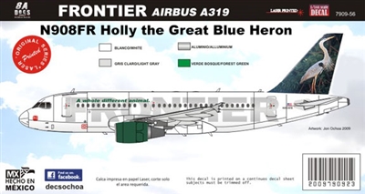 1:144 Frontier Airlines Airbus A.319 "Holly the Great Blue Heron"