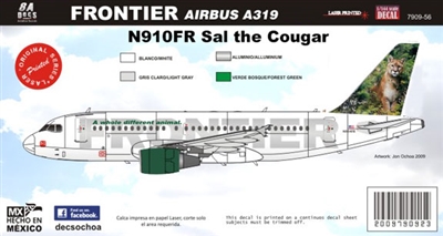 1:144 Frontier Airlines Airbus A.319 "Sal the Cougar"
