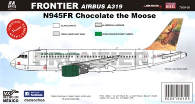 1:144 Frontier Airlines Airbus A.319 "Chocolate the Bull Moose"