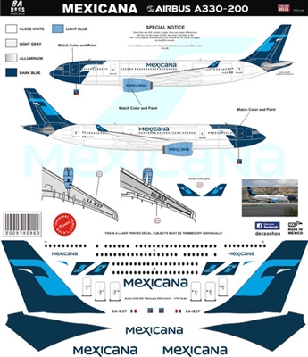 1:144 Mexicana (2009 cs) Airbus A.330-200
