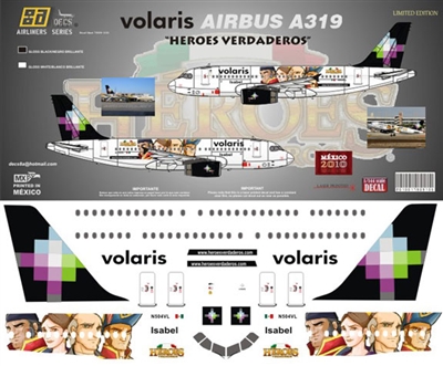 1:144 Volaris Airbus A.319 "Heroes Verdaderos"