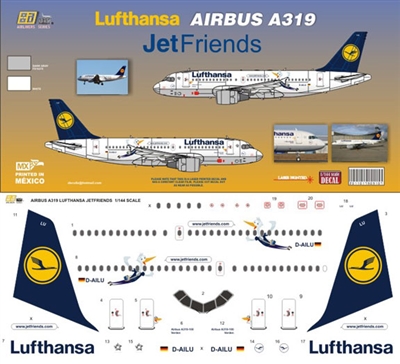 1:144 Lufthansa Airbus A.319 "Jetfriends"
