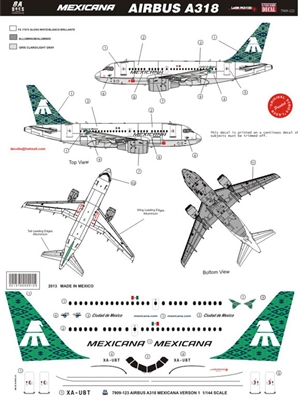 1:144 Mexicana Airbus A.318