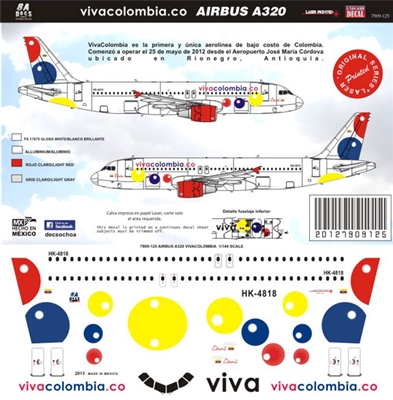 1:144 Viva Colombia Airbus A.320