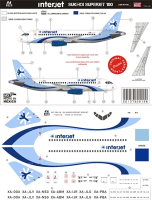 1:144 Interjet Sukhoi SSJ 100 Superjet