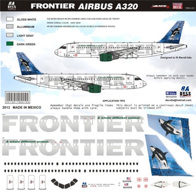 1:144 Frontier Airlines Airbus A.320 "Ozzy the Orca"