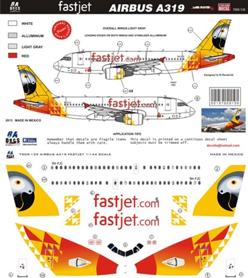 1:144 FastJet Airbus A.319