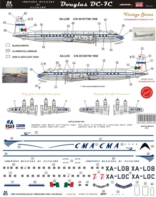 1:144 Compania Mexicana de Aviacion Douglas DC-7C