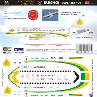 1:144 Lao Central Airlines Sukhoi SSJ 100 Superjet
