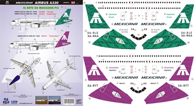1:144 Mexicana Airbus A.320 'Tecuala', 'Copaliname', 'Tenochtitlan'