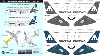 1:144 Mexicana Airbus A.320 'Teollocan', 'Aztlan'