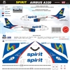 1:144 Spirit Airlines Airbus A.320