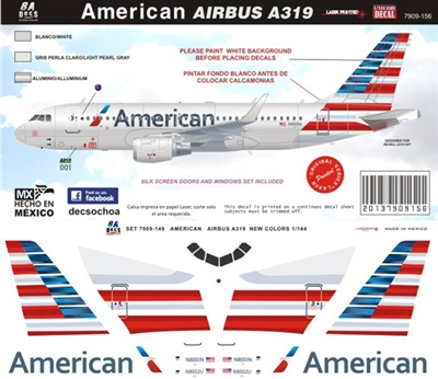 1:144 American Airlines Airbus A.319
