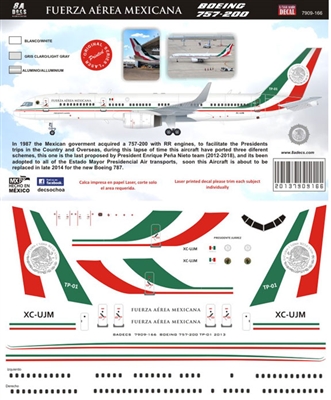 1:144 Fuerza Aerea Mexicana Boeing 757-200