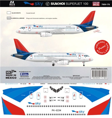 1:144 Sky Aviation Sukhoi SSJ-100 Superjet