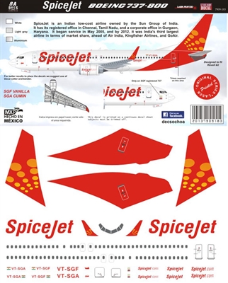 1:144 SpiceJet Boeing 737-800