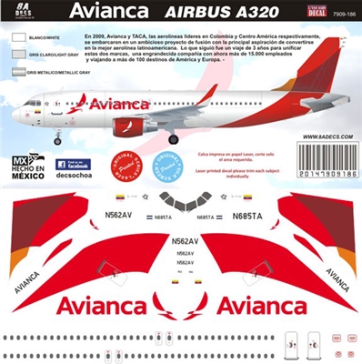 1:144 Avianca (2015 cs) Airbus  A.320