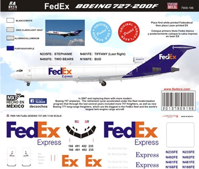 1:144 FedEx Boeing 727-200F