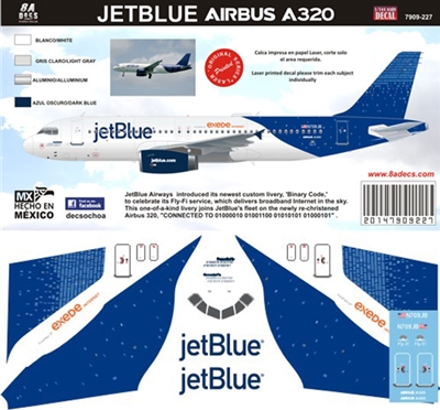1:144 JetBlue 'Binary' Airbus A.320
