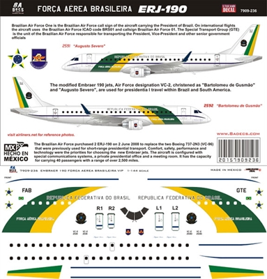 1:144 Forca Aerea Brasileira Embraer 190