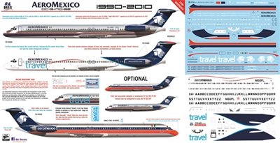 1:144 AeroMexico McDD MD80 / MD87 / DC-9-30 (1990 - 2010 cs)