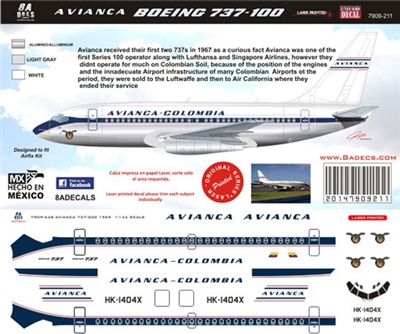 1:144 Avianca Colombia Boeing 737-100