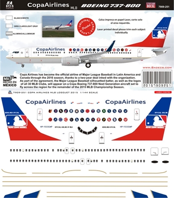 1:144 COPA Airlines Boeing 737-800 'Major League Baseball'