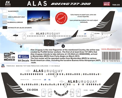 1:144 Alas Uruguay Boeing 737-300