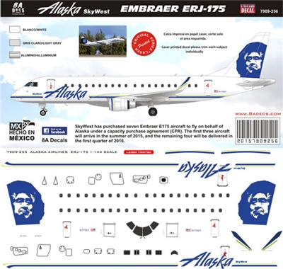 1:144 Alaska Airlines (2015 cs) Embraer 175