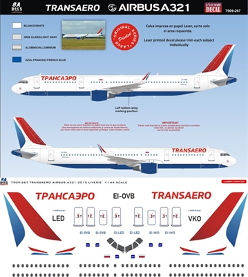 1:144 Transaero (2015 cs) Airbus A.321
