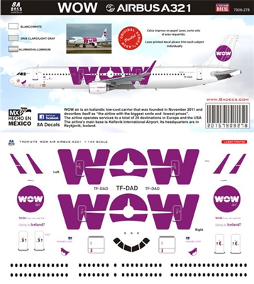 1:144 WOW Airbus A.321