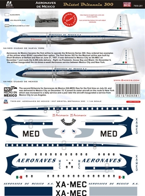 1:144 Aeronaves de Mexico Bristol Br.175 Britannia 310