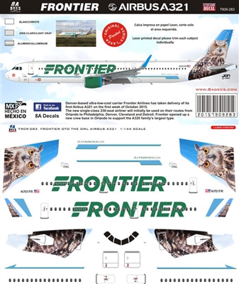 1:144 Frontier Airlines Airbus A.321 "Otto the Owl"