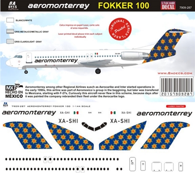 1:144 AeroMonterrey Fokker 100