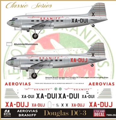 1:144 Aerovias Braniff Douglas DC-3