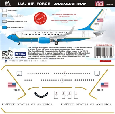 1:144 United States of America (VIP) Boeing C-40 (737-700)