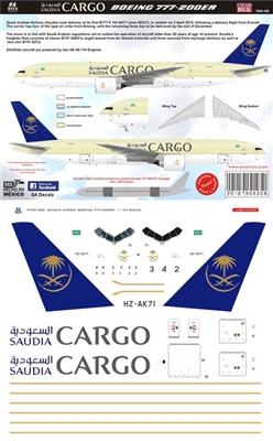 1:144 Saudia Cargo Boeing 777-200F