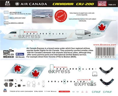 1:144 Air Canada Express Canadair CRJ-200