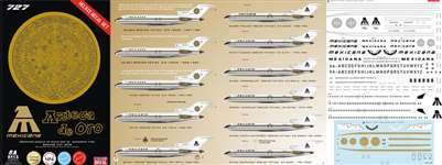 1:144 Mexicana "Golden Aztec" Boeing 727-100 / -200