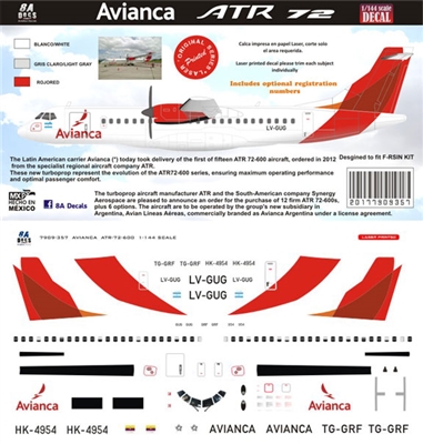 1:144 Avianca ATR.72-600