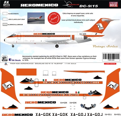1:144 AeroMexico Douglas DC-9-15