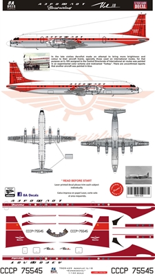 1:144 Aeroflot (red experimental cs) Ilyushin 18